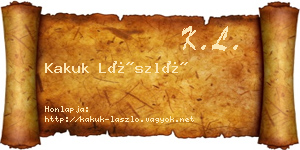 Kakuk László névjegykártya