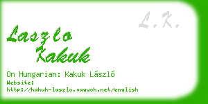 laszlo kakuk business card